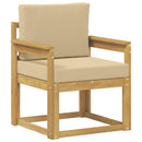 2 Stk Udendørs sofagruppe Polyester Hvid og Beige