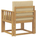 2 Stk Udendørs sofagruppe Polyester Hvid og Beige