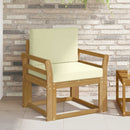 2 Stk Udendørs sofagruppe Polyester Hvid og creme