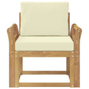 2 Stk Udendørs sofagruppe Polyester Hvid og creme