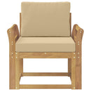 2 Stk Udendørs sofagruppe Polyester Hvid og Beige