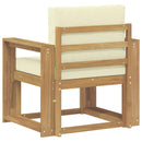 2 Stk Udendørs sofagruppe Polyester Hvid og creme