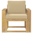 2 Stk Udendørs sofagruppe Polyester Hvid og Beige