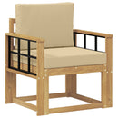 2 Stk Udendørs sofagruppe Polyester Hvid og Beige