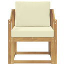 2 Stk Udendørs sofagruppe Polyester Hvid og creme
