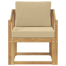 2 Stk Udendørs sofagruppe Polyester Hvid og Beige