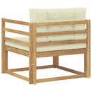 Udendørs Mellem Sofa Polyester Hvid