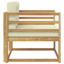 Udendørs Mellem Sofa Polyester Hvid