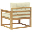 Udendørs Mellem Sofa Polyester Hvid