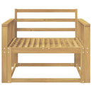 Udendørs Mellem Sofa Massivt Akacietræ Hvid
