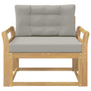 Udendørs Mellem Sofa Polyester Hvid