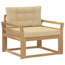 Udendørs Mellem Sofa Polyester Hvid
