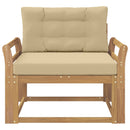 Udendørs Mellem Sofa Polyester Hvid