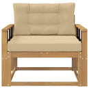 Udendørs Mellem Sofa Polyester Hvid