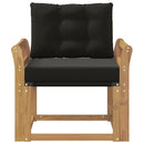 Udendørs sofa Massiv akacietræ og Textilene Hvid