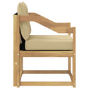 Udendørs sofa Massivt Akacietræ Hvid og beige