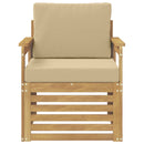 2 Stk Udendørs sofagruppe Polyester Hvid og Beige