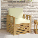 2 Stk Udendørs sofagruppe Polyester Hvid og creme