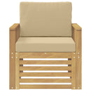 2 Stk Udendørs sofagruppe Polyester Hvid og Beige
