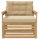 Udendørs sofa Polyester Hvid