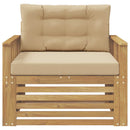 Udendørs sofa Polyester Hvid og beige