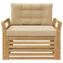 Udendørs sofa Polyester Hvid