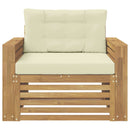 Udendørs sofa Polyester Hvid
