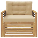 Udendørs sofa Polyester Hvid og beige
