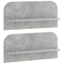 Væghylde 2 stk. Betongrå 80,5 x 13,5 x 37,5 cm Konstrueret træ