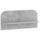 Væghylde 2 stk. Betongrå 80,5 x 13,5 x 37,5 cm Konstrueret træ