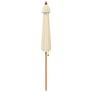 Havesol Ø 240 x 237 cm Massiv Eucalyptus Træ Cremehvid