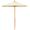 Havesol Ø 270 x 248 cm Massiv Eucalyptus Træ Cremehvid