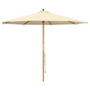 Havesol Ø 300 x 248 cm Massiv Eucalyptus Træ Cremehvid