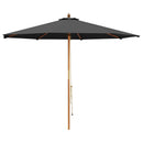 Havesol Ø 300 x 248 cm Massiv Eucalyptus Træ Antracit