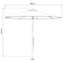 Havesol Ø 300 x 248 cm Massiv Eucalyptus Træ Antracit