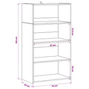 Highboard Sort eg 70 x 41 x 124 cm Konstrueret træ