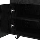 Barvogn Sort eg 60 x 39,5 x 89 cm Konstrueret træ