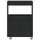 Barvogn Sort eg 60 x 39,5 x 89 cm Konstrueret træ