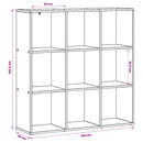 Bogskab 102 x 29 x 103,5 cm Konstrueret træ Sort eg