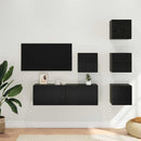 TV-møbelsæt 5 pcs 100 x 30 x 30 cm Sort eg Konstrueret træ