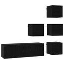 TV-møbelsæt 5 pcs 100 x 30 x 30 cm Sort eg Konstrueret træ