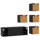 TV-møbelsæt 5 pcs 100 x 30 x 30 cm Sort eg Konstrueret træ