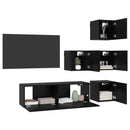 TV-møbelsæt 5 pcs 100 x 30 x 30 cm Sort eg Konstrueret træ