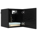 TV-møbelsæt 8 pcs 100 x 30 x 30 cm Sort eg Konstrueret træ