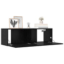 TV-møbelsæt 8 pcs 100 x 30 x 30 cm Sort eg Konstrueret træ