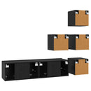 TV-møbelsæt 6 pcs 60 x 30 x 30 cm Sort eg Konstrueret træ