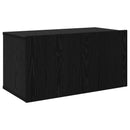 TV-møbelsæt 10 pcs 180 x 30 x 30 cm Sort eg Konstrueret træ