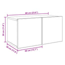 TV-møbelsæt 10 pcs 180 x 30 x 30 cm Sort eg Konstrueret træ