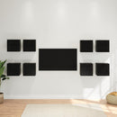 Vægmonteret TV Skab Vægmonteret 8 pcs Sort eg 30,5 x 30 x 30 cm