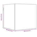 Vægmonteret TV Skab Vægmonteret 8 pcs Sort eg 30,5 x 30 x 30 cm